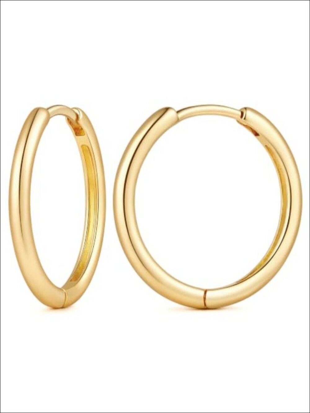 14k Gold Plated Hoop Earrings Women Small Lightweight Layering